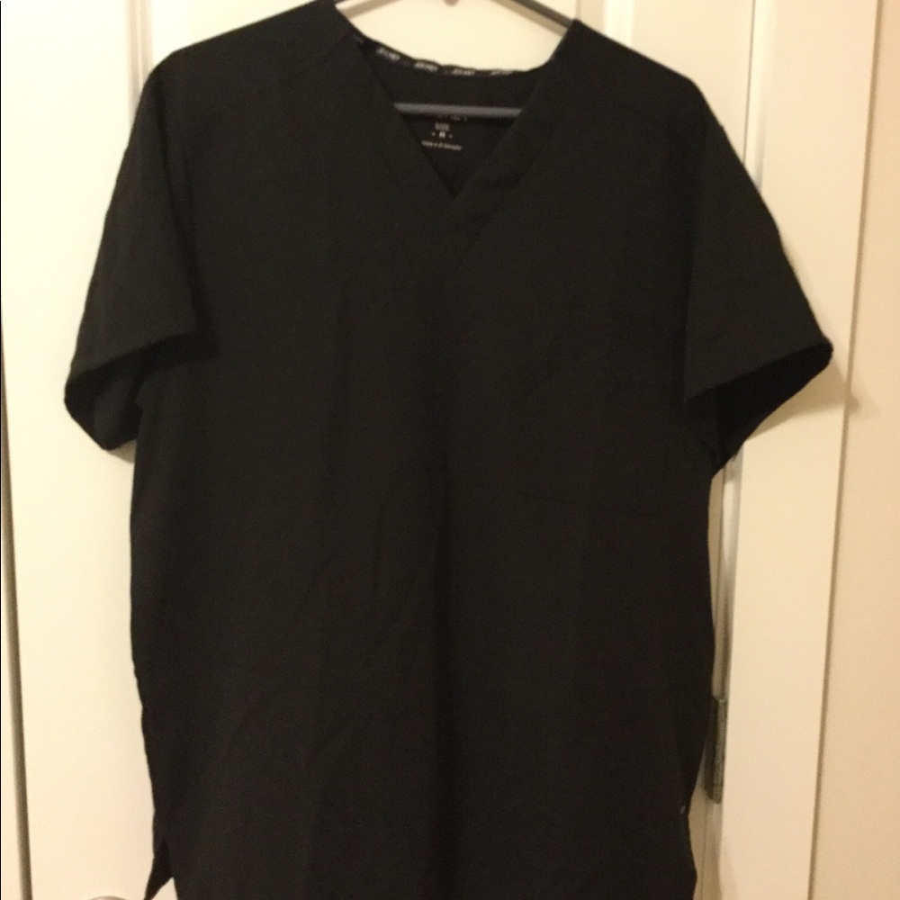 2 Black Jockey Scrub Tops